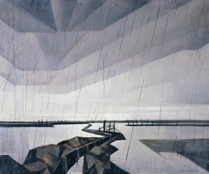 Trinchera inundada en el Yser, 1916